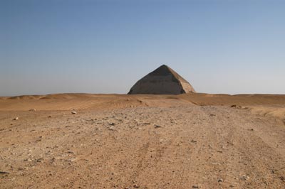 approaching the bent pyramid