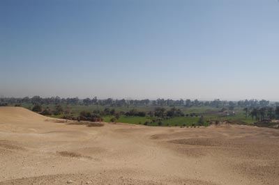view from the entranceof the pyramid