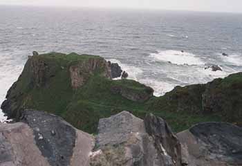 Barely visible, Findlater castle